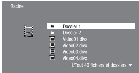 SHARP BD-AMS10/20S - Appuyez sur ▲/▼ pour sélectionner le dossier ou fichier auquel vous souhaitez accéder et appuyez ensuite sur ENTER. - 1