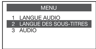SHARP BD-AMS10/20S - Utilisation du menu de disque - 1