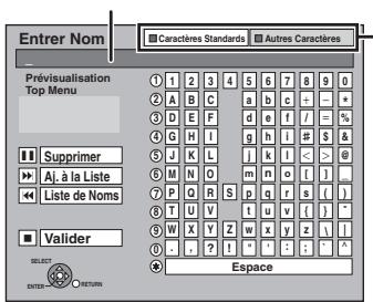 PANASONIC DMR-EH65 - Montrez l'écran Entrer Nom. - 1
