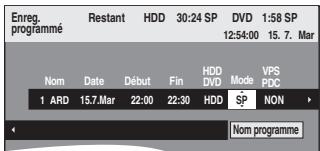 PANASONIC DMR-EH65 - Appuyez sur [▶] pour vous déplacer parmi les éléments sur l'affichage et changez les éléments avec [▲, ▼]. - 1