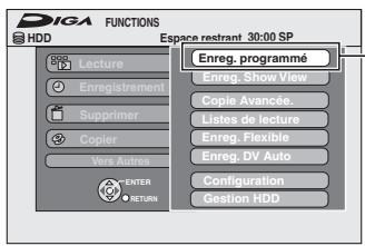 PANASONIC DMR-EH65 - Appuyez sur [▲, ▼] pour choisir un élément et appuyez sur [ENTER]. - 1