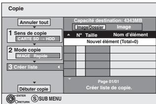 PANASONIC DMR-EH65 - Définissez les images fixes à copier. - 1