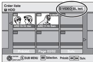 PANASONIC DMR-EH65 - Copie avec utilisation de la liste de copie –Copie Avancée. - 3
