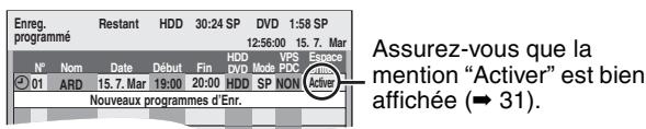 PANASONIC DMR-EH65 - Appuyez sur [ENTER]. - 2