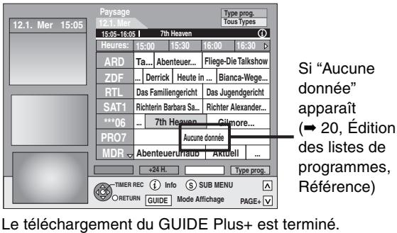 PANASONIC DMR-EH65 - Un des écrans suivants apparaitra Validez le message à l'écran. - 1