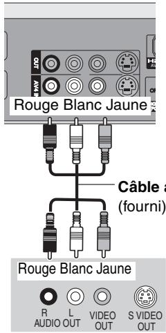 PANASONIC DMR-EH65 - Connexion d'un magnétoscope à l'aide de connecteurs AUDIO/VIDEO ou connecteurs S VIDEO - 1