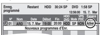 PANASONIC DMR-EH65 - Appuyez sur [ENTER]. - 2