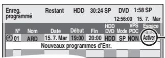 PANASONIC DMR-EH65 - Appuyez sur [ENTER]. - 2