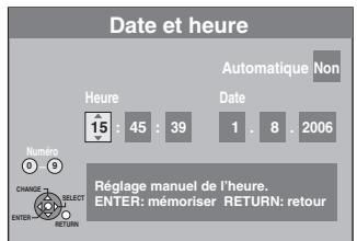 PANASONIC DMR-EH65 - Réglage manuel de l'horloge - 1