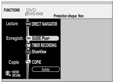 PANASONIC DMR-EH80V - Menu de selection FUNCTIONS - 3