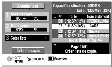 PANASONIC DMR-EH80V - Menu de selection FUNCTIONS - 3