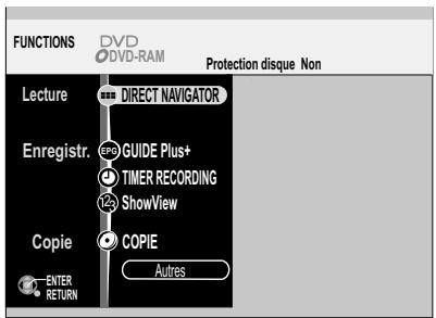 PANASONIC DMR-EH80V - Menu de selection FUNCTIONS - 1