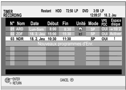 PANASONIC DMR-EH80V - Enregistements programmes par TIMER - 1