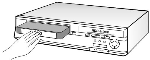 PANASONIC DMR-EH80V - Manipulation des cassettes video - 1