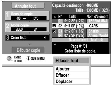 PANASONIC DMR-EH80V - Menu de selection FUNCTIONS - 2