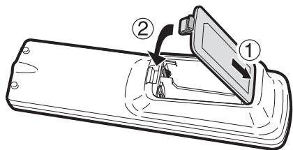 SHARP BD-HP25S/HP35S - Insertion des piles dans la télécommande - 3