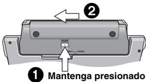 ① Mantenga presionado ②