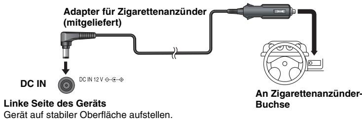 PANASONIC DVD-LS82 - Schließen Sie den mitgelieferten Adapter für Zigarettenanzünder an - 1