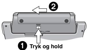 ① Tryk og hold ②