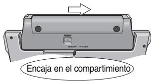 Encaja en el compartimiento