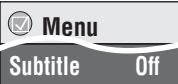 Menu Subtitle Off