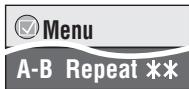 Menu A-B Repeat **