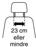 23 cm eller mindre