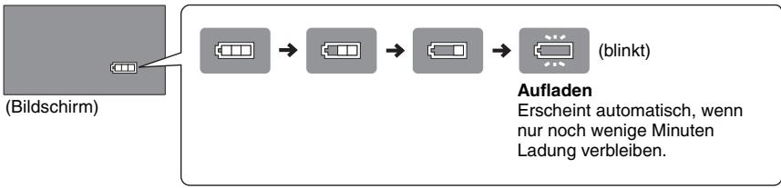 PANASONIC DVD-LS82 - Prüfen der verbleibenden Batterieladung - 1