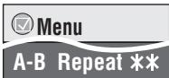 Menu A-B Repeat **