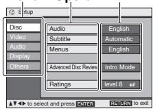 PANASONIC DVD-LS82 - Cambio de los ajustes del reproductor - 3