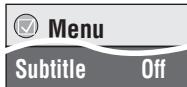 Menu Subtitle Off