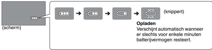 PANASONIC DVD-LS82 - Het resterende batterijvermogen controleren - 1