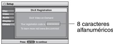 PANASONIC DVD-LS82 - Visualización del código de registro de la unidad - 1