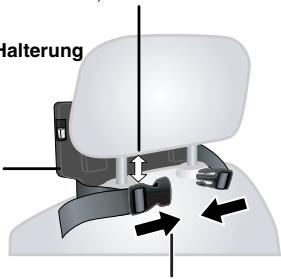 PANASONIC DVD-LS86 - Befestigen Sie die Kopfstützen-Halterung am Vordersitz. - 1