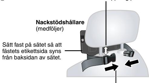 PANASONIC DVD-LS86 - Fäst nachstödets monteringsfeste på framsätet. - 1