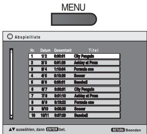 PANASONIC DVD-LS86 - Um Wiedergabelisten abzuspielen: - 2