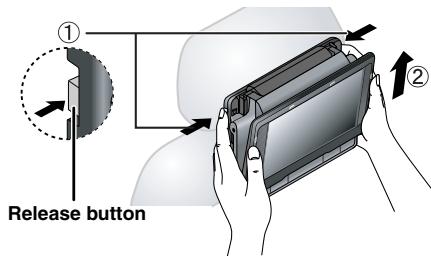 PANASONIC DVD-LS86 - Releasing the unit from the bracket - 1