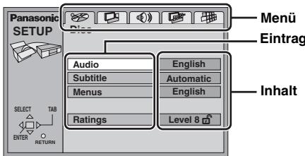 PANASONIC DVD-LX8EG - Ändern der Grundeinstellungen - 3