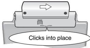 PANASONIC DVD-LX97 - Attaching the battery (When the unit is off) - 2