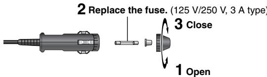 PANASONIC DVD-LX97 - Replacing the fuse - 1