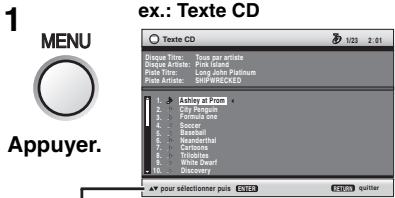 PANASONIC DVD-LX97 - Lecture de CD à partir des menus CD - 1