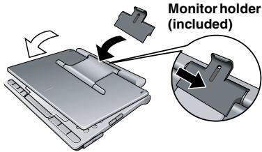 PANASONIC DVD-LX97 - Attaching the monitor holder. - 1