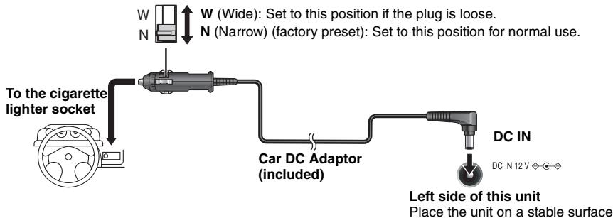PANASONIC DVD-LX97 - Connecting the included Car DC Adaptor - 1