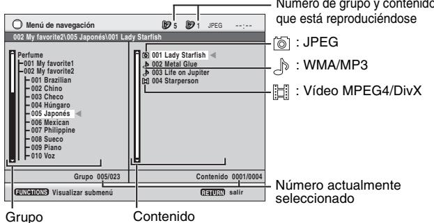PANASONIC DVD-S100 - Reproducción desdeel elemento seleccionado (Menu de navigacion) - 1