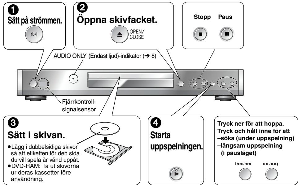 PANASONIC DVD-S100 - STEG 4 Användning av TV:n - 3