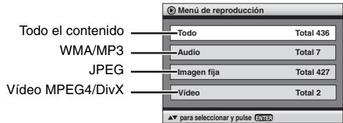 PANASONIC DVD-S100 - Reproducción de los elementos enorden (Menu de reproducción) - 1