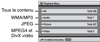 PANASONIC DVD-S295EG - Lecture des éléments dans l'ordre (Playback Menu) - 1