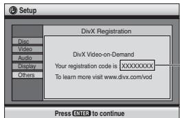 PANASONIC DVD-S295EG - Afficher le code d'enregistrement de l'appareil - 1
