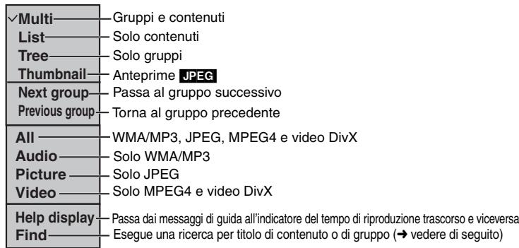 PANASONIC DVD-S295EG - Utilizzo dei menu secondari - 1