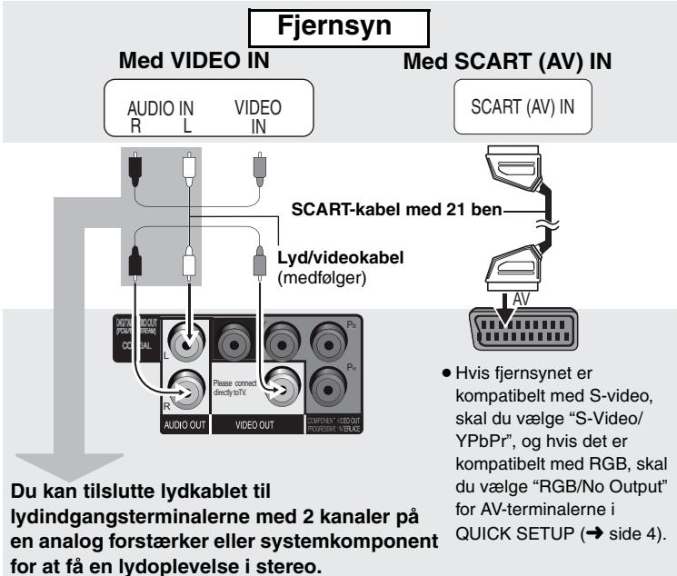 PANASONIC DVD-S29EG - Tilslutning til fjernsyn - 1